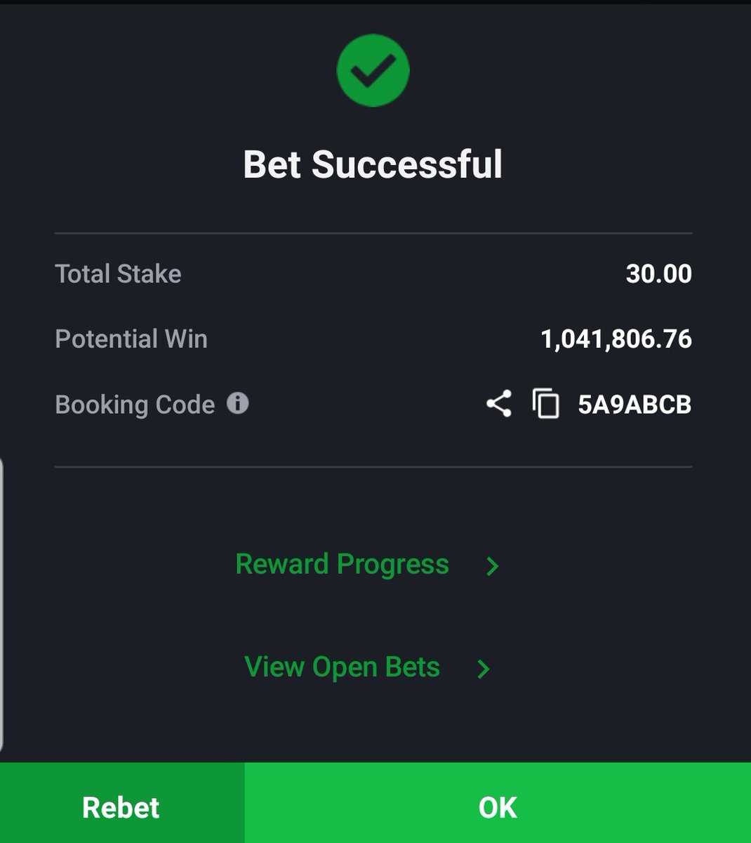 16/21 34k ODDS

5A9ABCB

#30 - 1MILLION NAIRA

HALF TIME GG, FT GG &amp; OV 2.5

I BELIEVE IN GOD, IN YOU AND MYSELF⚡