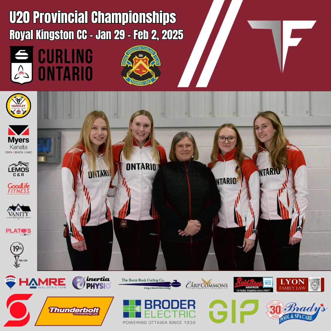 After 9 games and some tough competition, we are Team Ontario#2! We are thrilled to be representing Ontario at the U20 National Championships in Summerside PEI. Thanks to the RKCC and all the awesome volunteers. Thanks sponsors! And thanks to Kim Wilson for coaching us. ❤