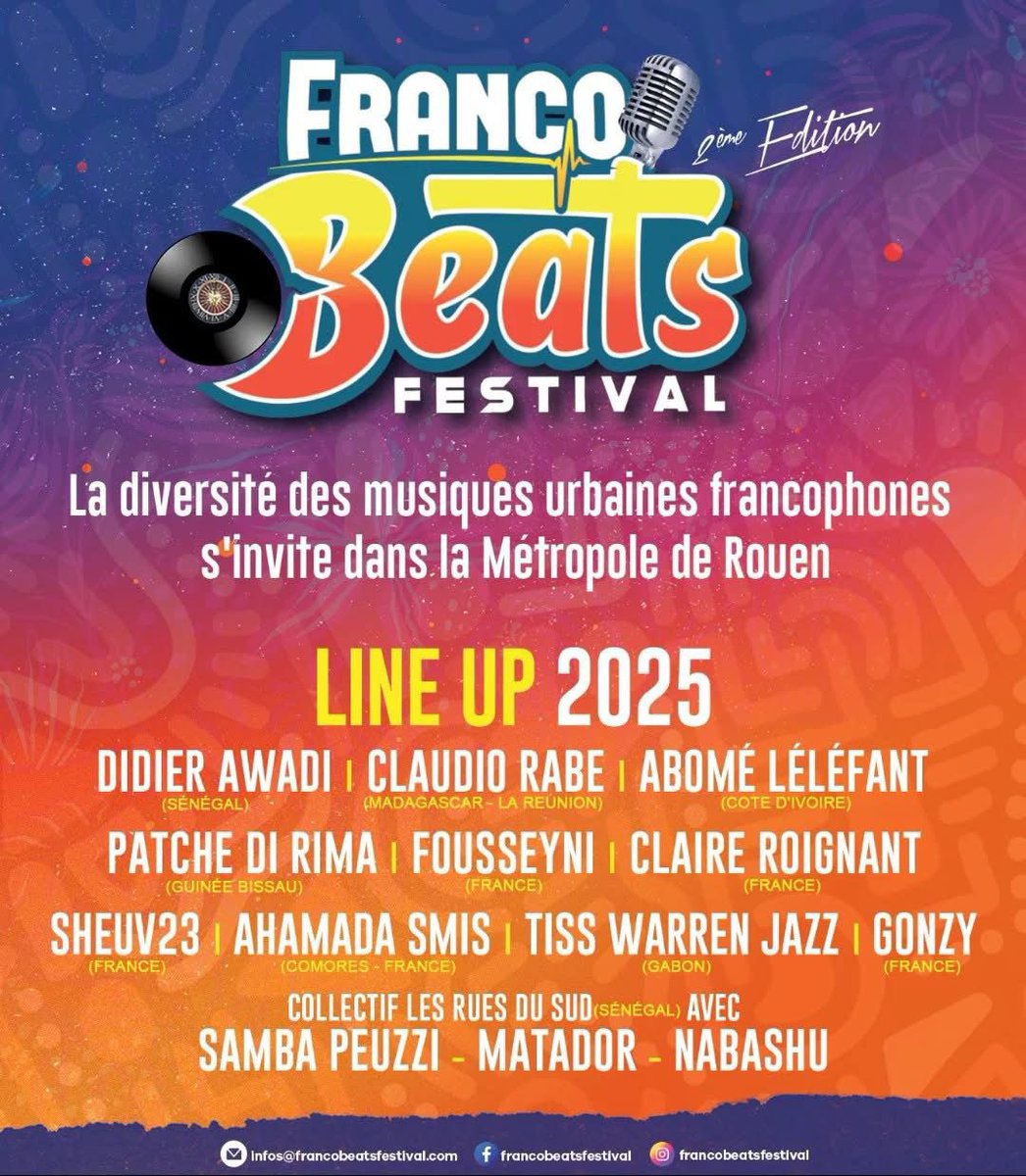 Message de <a href="/tisswarrenjazz/">Tiss Warren Jazz</a> 

Bonjour chers tous.

J’ai été sélectionné pour représenter le Gabon au FRANCOBEATS FESTIVAL du 20 au 22 mars 2025 à Rouen, en France.