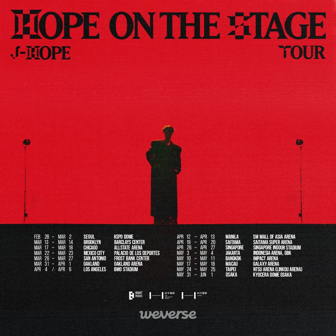ARMY Membership(GL) 회원을 위한 j-hope Tour 'HOPE ON THE STAGE' in ASIA 공연의 멤버십 선예매 참여 신청이 시작되었습니다. 

BANGKOK &amp; JAKARTA &amp; MANILA &amp; SINGAPORE 공연 선예매 참여 신청하기
👉 go.weverse.io/qt3S/iz5l8ort

ARMY 멤버십 가입하기
👉 go.weverse.io/qt3S/h3jhq76o

#jhope #제이홉