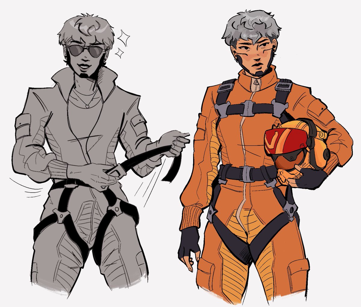 gayviatorr's tweet photo. valk in her pilot getup (for self indulgent reasons) https://t.co/BszsNS3yak
