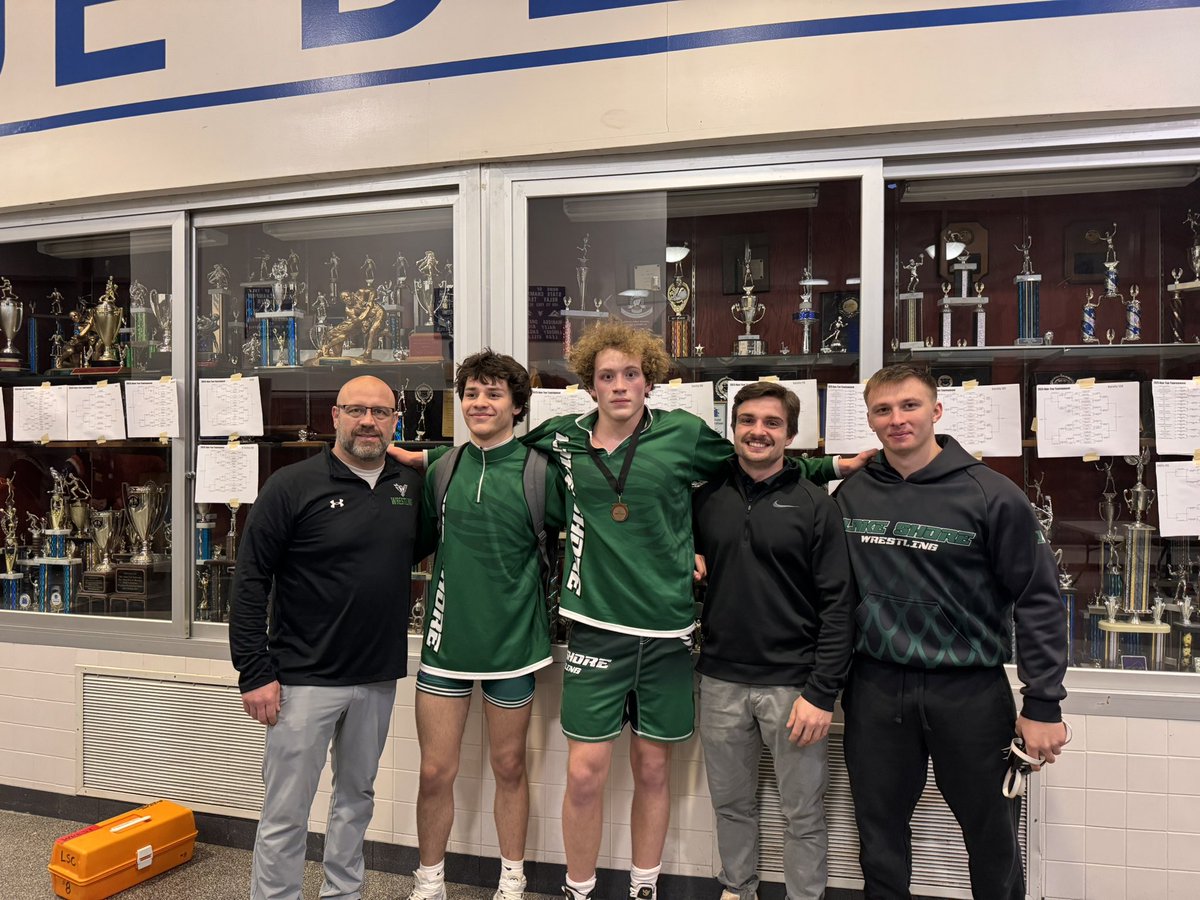 LSWrestling1's tweet photo. Congrats to Brennen R. and John R. They placed at the Kent-Ton Tourney  on Sat. Brennen (7), upset the second seed in the quarter finals, lost in the semis, wrestled back to 3rd place. 
John wrestled in the J/V tournament lost early, wrestled back to finish 4th. 
@AthleticsLSC https://t.co/AtXlotwKMB