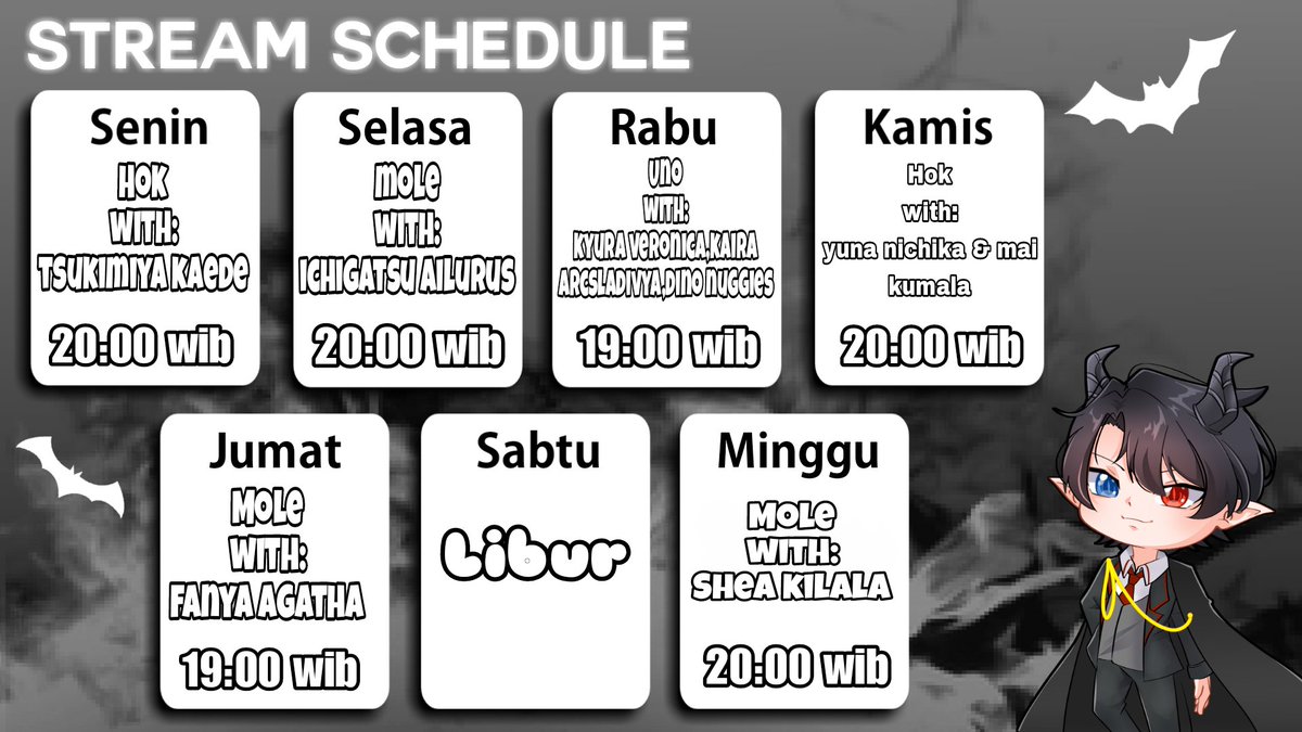 Skejul siap!!! 
Tanggal 
3 febuari - 9 febuari 

Kita el keseimbangan dulu guys