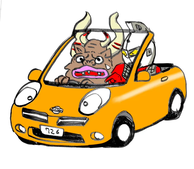 #日産の日2024年はマイクラとクリッパーを描いてた 