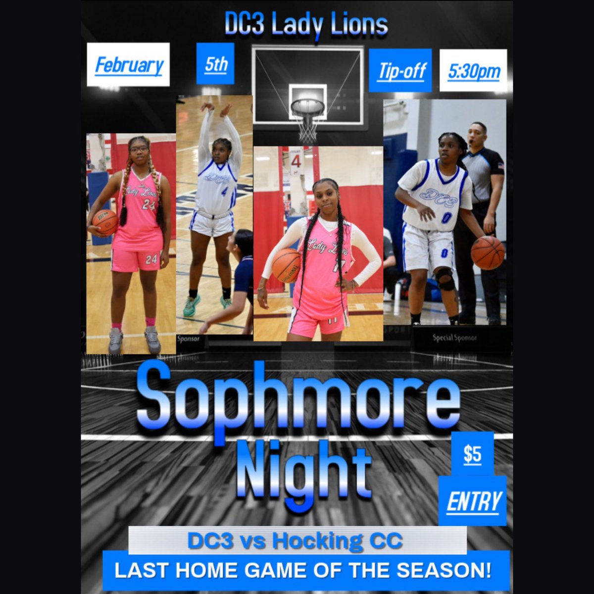 Community Christian College (MI) Women’s BBALL (@dc3_wbb) on Twitter photo 📣🚨LAST LADY LION HOME GAME OF THE YEAR 🚨🗣️ 
Come help celebrate our 4 sophomores as they take the home floor for the last time as DC3 Lady Lions. Tip off from Centerline Prep vs Hocking CC is at 5:30pm. Followed by the men’s at 7:30pm #DC3 #LadyLions #DetroitsJuco #WithDetroit 📣🚨LAST LADY LION HOME GAME OF THE YEAR 🚨🗣️ 
Come help celebrate our 4 sophomores as they take the home floor for the last time as DC3 Lady Lions. Tip off from Centerline Prep vs Hocking CC is at 5:30pm. Followed by the men’s at 7:30pm #DC3 #LadyLions #DetroitsJuco #WithDetroit