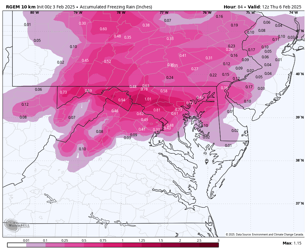 jake_wx's tweet photo. 00z RGEM with the run of the year #notaforecast https://t.co/9eVpSfMJmR