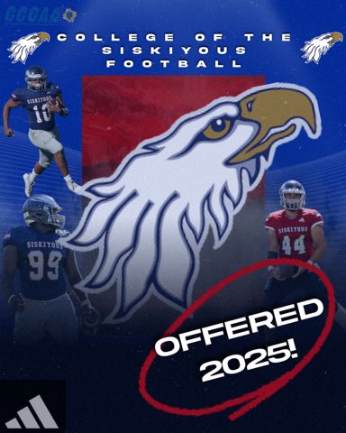 #AGTG After a great conversation with <a href="/CoachBurns_777a/">Aaron Burns</a> , I am glad to announce my third offer from The College of the  Siskiyous!

<a href="/CoachGropCOS_HC/">Adam Groppi</a> <a href="/COSFOOTBALL/">SISKIYOUS FOOTBALL</a> <a href="/SilveradoHSFB/">Silverado High School Football</a> <a href="/BlairAngulo/">Blair Angulo</a>
<a href="/PrepRedzoneNV/">Prep Redzone Nevada</a>