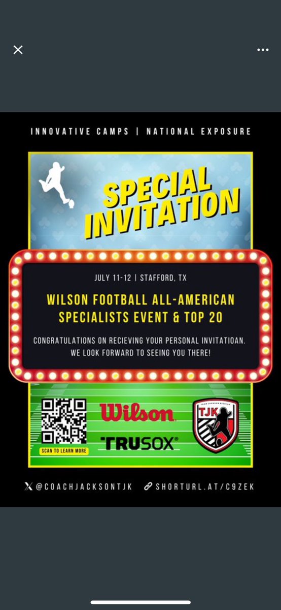 Sam Merchant (@sammerchant2027) on Twitter photo Very thankful to be invited to the <a href="/WilsonFootball/">Wilson Football</a> specialist invitational camp! Thank you <a href="/CoachJacksonTJK/">Coach Brian Jackson</a> for the opportunity! Very thankful to be invited to the <a href="/WilsonFootball/">Wilson Football</a> specialist invitational camp! Thank you <a href="/CoachJacksonTJK/">Coach Brian Jackson</a> for the opportunity!