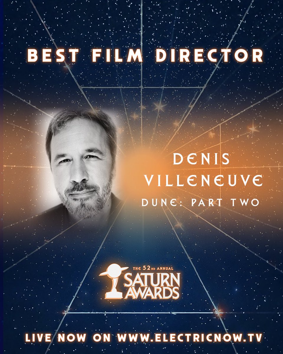 Celebrating the amazing #DenisVilleneuve on his Best Film Director win for #DunePartTwo ! Don’t miss the rest of the action on #ElectricNOW. Link in bio.