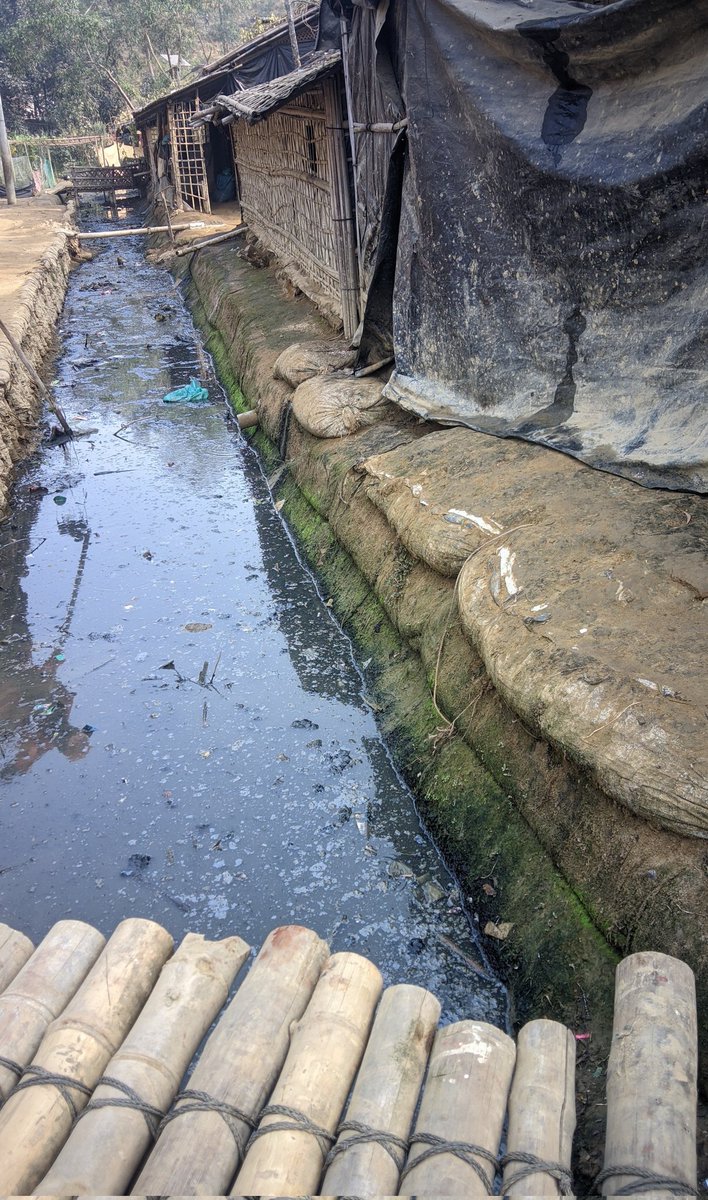 RoMashekh01's tweet image. Outbreak—Diseases, loss in growth, scabious occurrences are from such uncleaned drains.
--
And flooding, unbearable water occurs in the camp from the  narrow drains. #CleanDrains #CleanInvironment #people #SafetyFirst