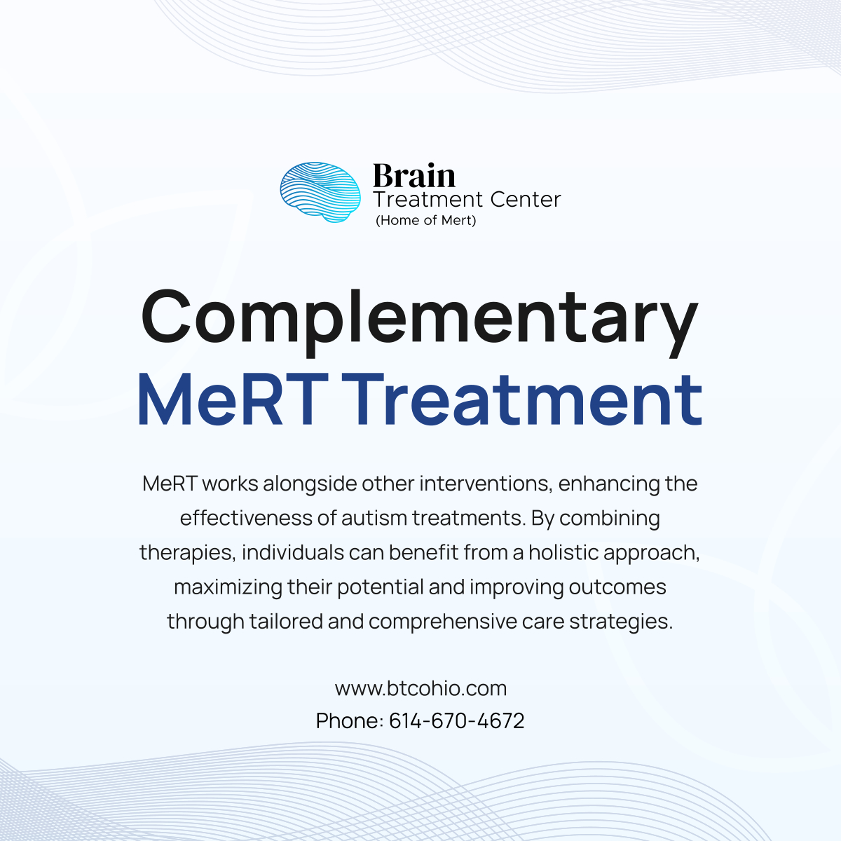 brain_tmc's tweet image. MeRT complements other autism therapies, offering a comprehensive approach to care. At our clinic, we focus on combining therapies for optimal results. Learn how we support every step of the journey. 

#MainevilleOH #NeurologicalClinic #AutismTreatment