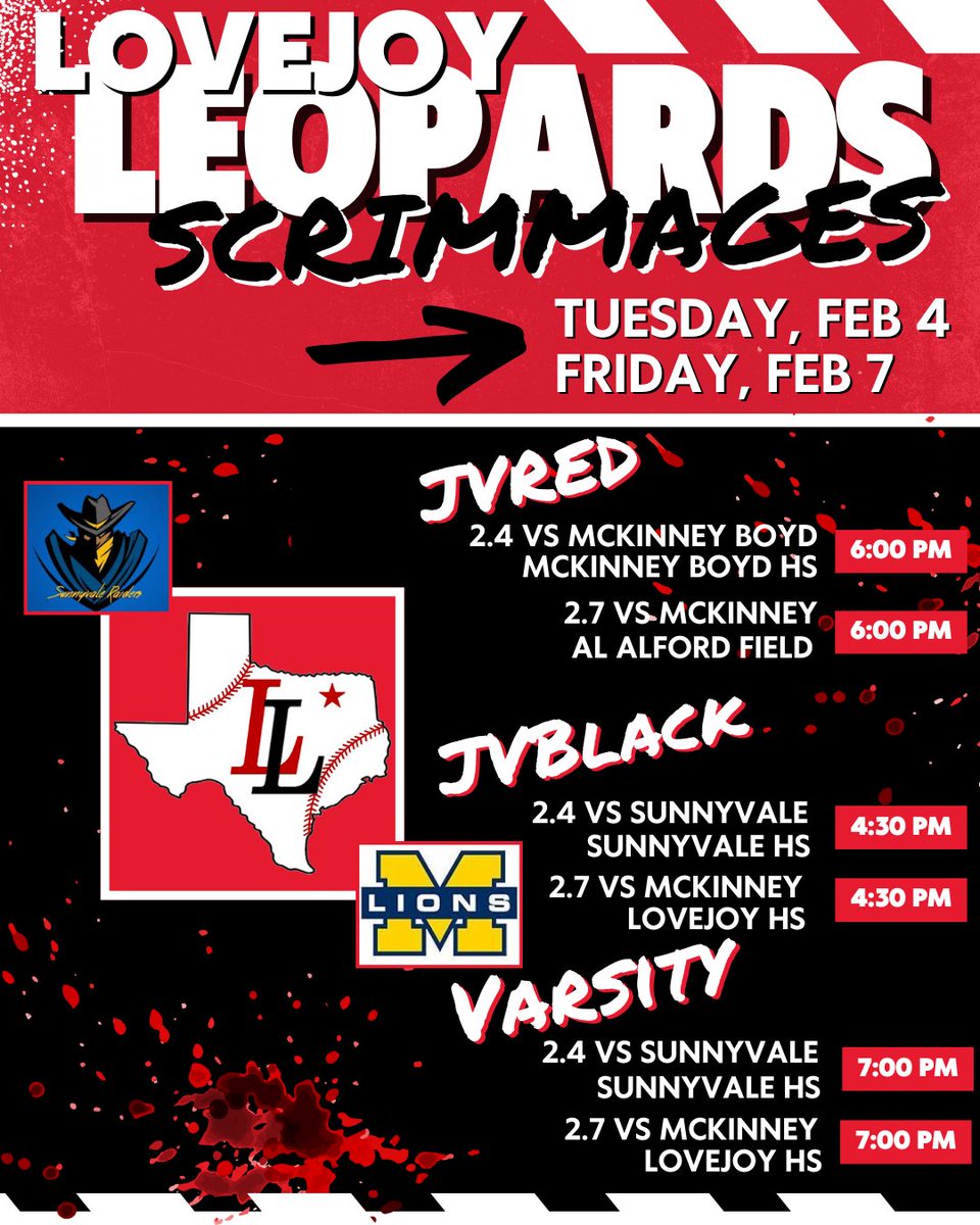 LLDiamondClub's tweet photo. Ready for more Leopard Baseball? Scrimmages continue this week! Who's heading to the field? #LeopardBaseball #SeeYouAtTheField https://t.co/gfRAzaDgKp