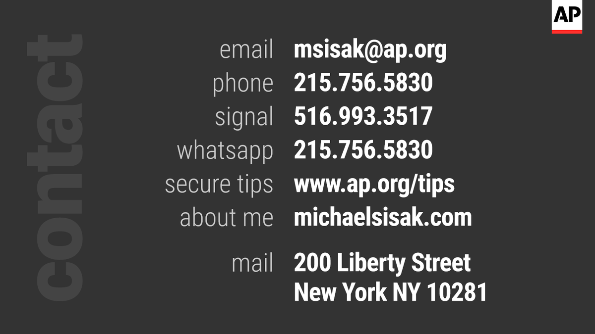 mikesisak's tweet image. Find me here. Call, text, write, scream, shout! Leave news tips. Send documents. Feedback welcome. Expletives optional. 👇