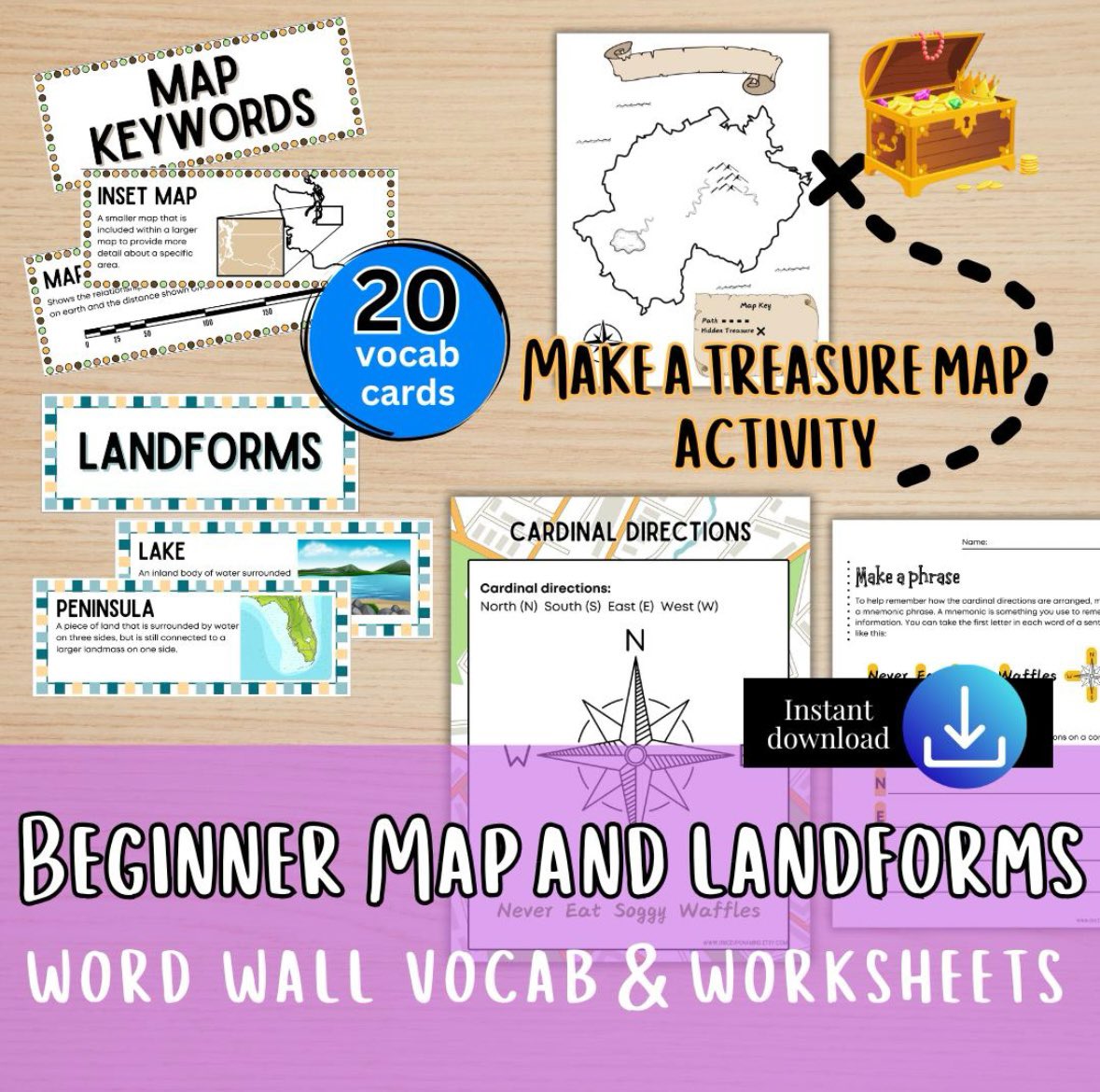 OnceUponAMind22's tweet photo. Map and Landform worksheets!  #autism #neurodiversity #homeschool #school #teaching #lifeskills https://t.co/fEccxh6jOf https://t.co/aMRBYIYXS5
