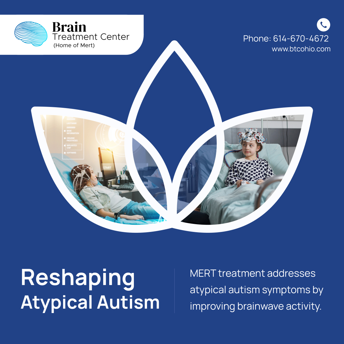 brain_tmc's tweet image. Transform lives with MERT treatment for atypical autism. Brain Treatment Center - Cincinnati MERT TREATMENT uses advanced technology to support better brain function and enhance quality of life. Contact us to learn more!
 
#MainevilleOH #NeurologicalClinic #AutismSupport