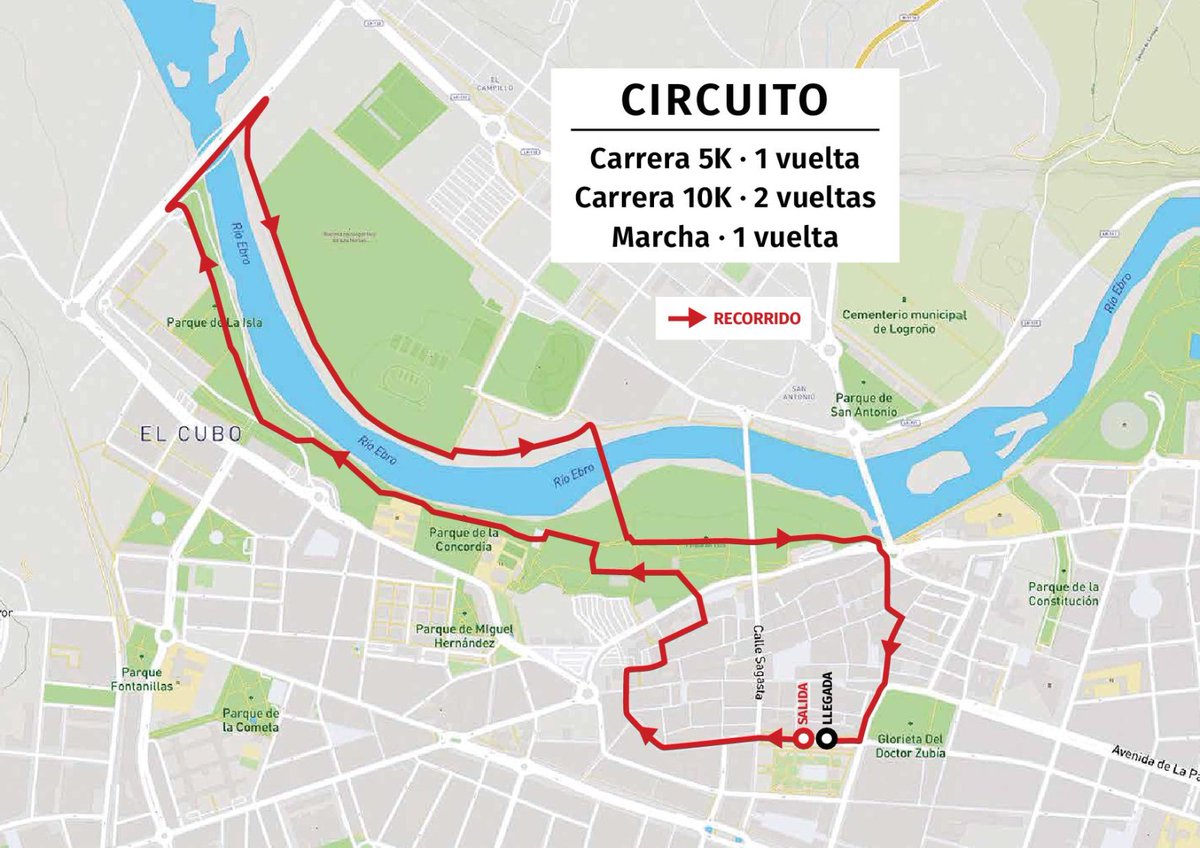 Modificamos el recorrido de En Logroño se Corre, porque no podremos pasar por Sagasta. En este enlace podrás ver el nuevo recorrido avaibooksports.com/inscripcion/en…

Recuerda que este miércoles cerramos las inscripciones online. Apúntate en avaibooksports.com/inscripcion/en…