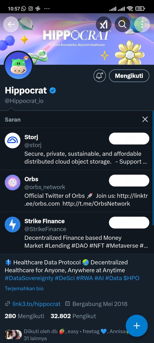rendoyenhoki's tweet photo. @jihanicorn @Hippocrat_io Donee bismillah bisa menang https://t.co/y5QulZvstW