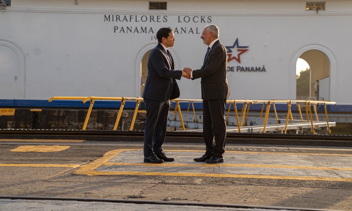 SecRubio's tweet image. The Panama Canal is vital to America’s national and economic security interests.

We must remain vigilant in protecting this vital asset from the Chinese Communist Party.