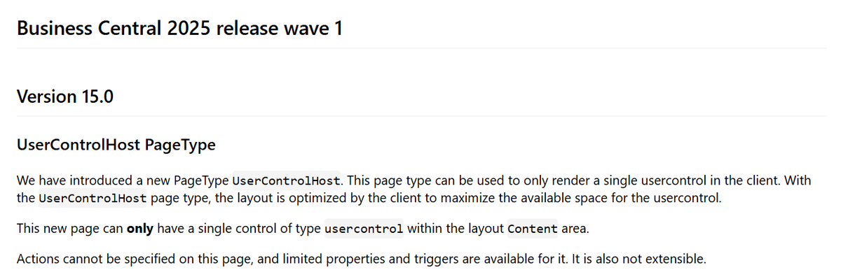 Business Central upcoming feature (BC26): New PageType UserControlHost
marketplace.visualstudio.com/items/ms-dynam…

#Dynamics365 
#Dynamics
#MSDyn365
#MicrosoftDYN365 
#MSDyn365BC
#businesscentral