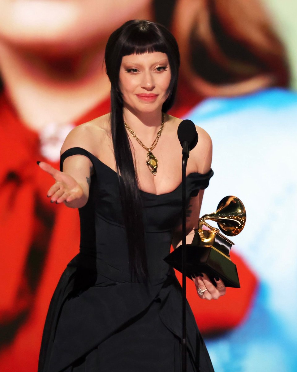 ladygaganownet's tweet photo. Lady Gaga now holds the record for most wins at the #GRAMMYs for Best Pop/Group Duo Performance (3 wins).

'MAYHEM' is now a Grammy-winning album without being released. https://t.co/UITWduOWX4