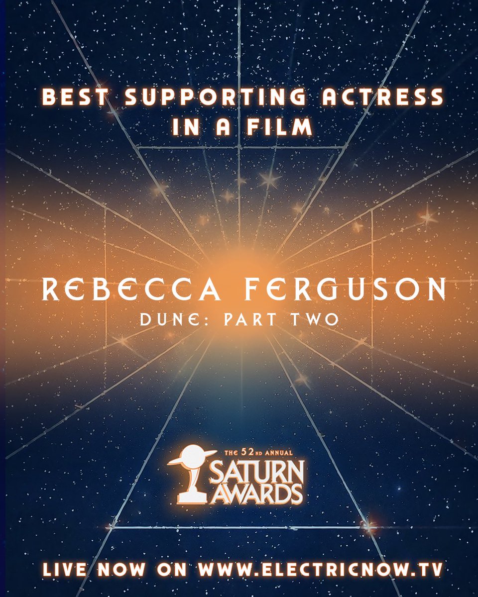 Sending our congratulations to #RebeccaFerguson for earning The Best Supporting Actress in a Film Award for #DunePartTwo!