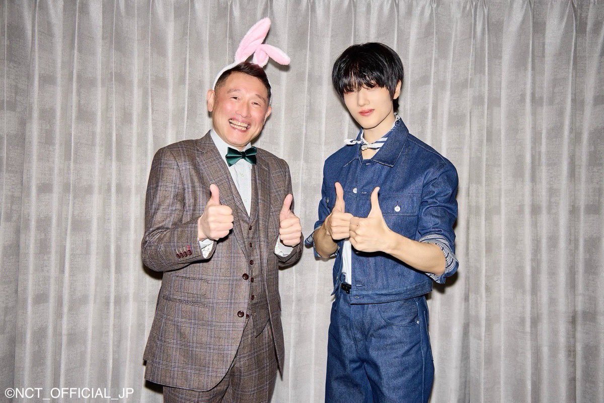 NCT_OFFICIAL_JP's tweet photo. NCTzen DREAM-JAPAN Meeting 2025 
#NCTDREAM_Wonderland 

DREAMIES’ Wonderlandの案内役を務めてくださったX-GUNの西尾さんと一緒にキュー🐇👆🫶
2日目は照れ屋のチソンとペアになって一緒にゲームもしてくださいました🎈☺️

2日間本当にありがとうございました💚

#シズニ集会 https://t.co/Ate1jwb5Kn