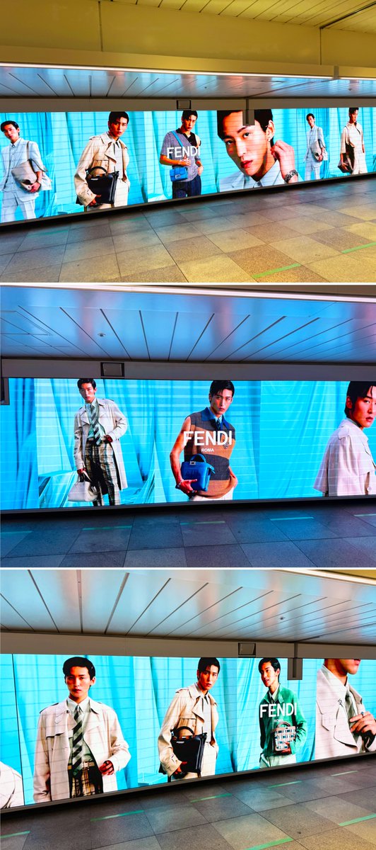 各地で大規模展開中の、Snow Man #目黒蓮 さん起用のFENDIの広告、今週