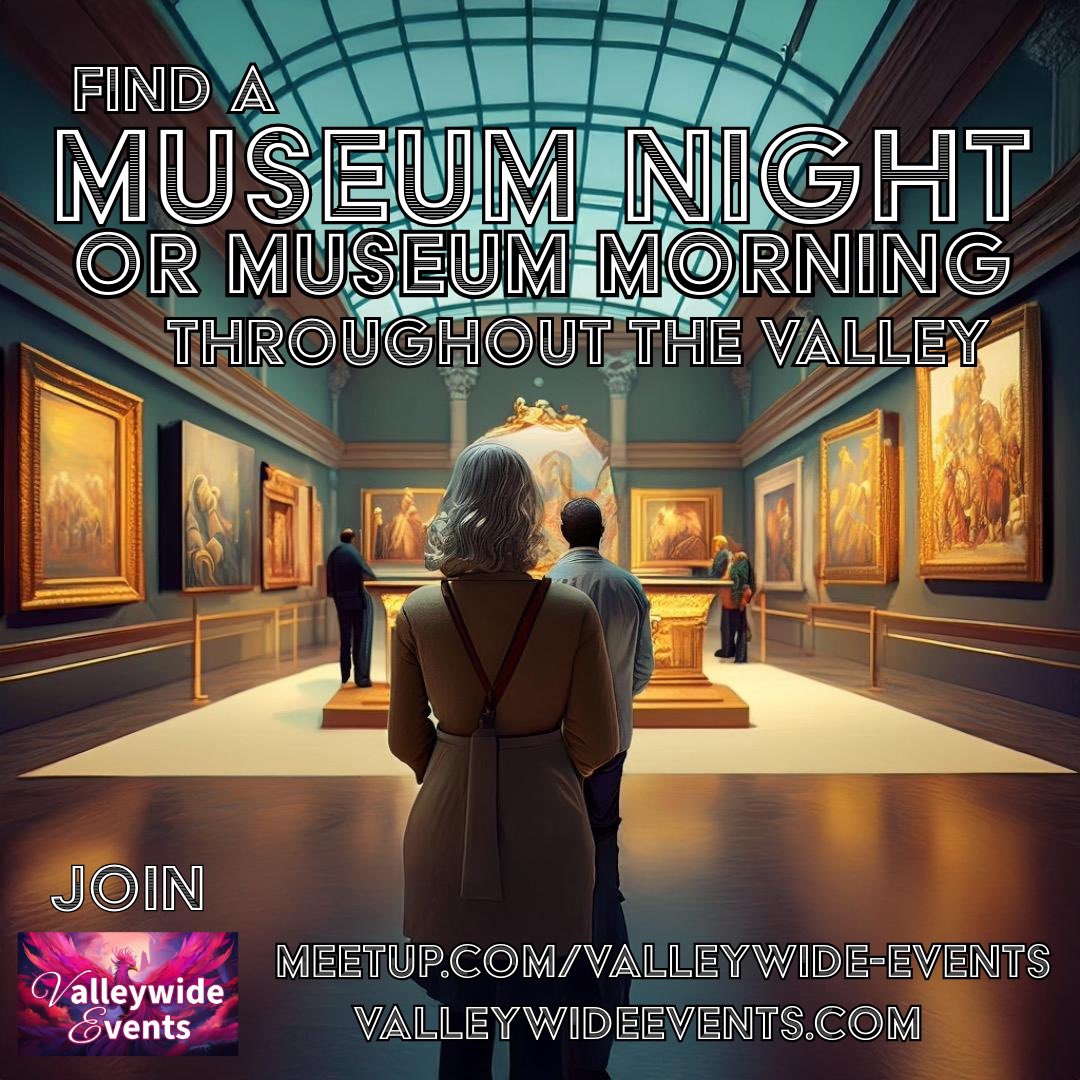 VwideEvents's tweet image. We’ve got museum nights/mornings throughout The Valley. Find one in your area. Join Valleywide Events today. It’s a new year. Come meet your new best friends.
Meetup.com/Valleywide-Eve…
ValleywideEvents.com
Link in bio.

#phoenix #socialevents #events #mesa #glendale #scottsdale
