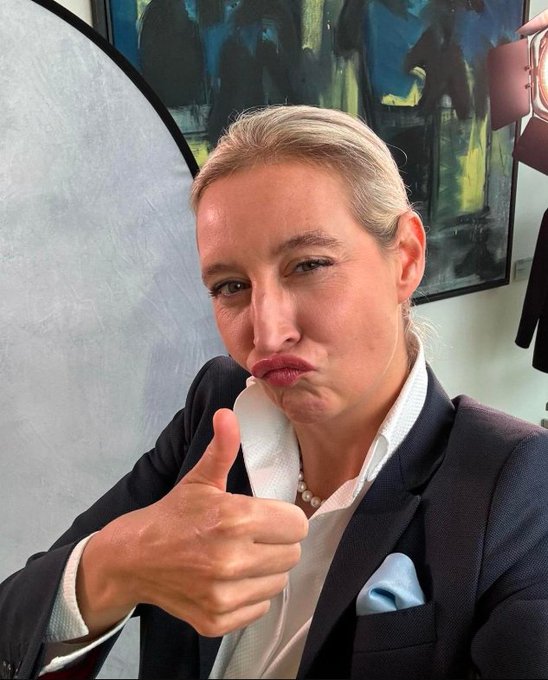 HeimatliebeDE's tweet photo. Fazit zu #Miosga: 
Alle gegen Weidel. Gewinner ist die AfD.

🇩🇪 Alice für Deutschland. 🇩🇪