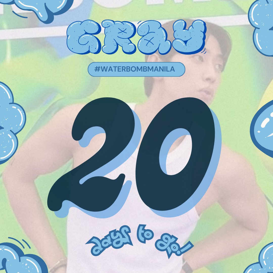 D-20! 

Have you gotten your tickets yet? If you haven't, tickets are still available! 

Let's give <a href="/callmeGRAY/">GRAY</a> another memorable night in manila! 

🎫: waterbombmanila.com/ticket-manila

presented by: <a href="/Waterbomb_PH/">Waterbomb Manila Official</a>

#WATERBOMBMANILA2025 
#WATERBOMBMANILA 
#GRAY #그레이