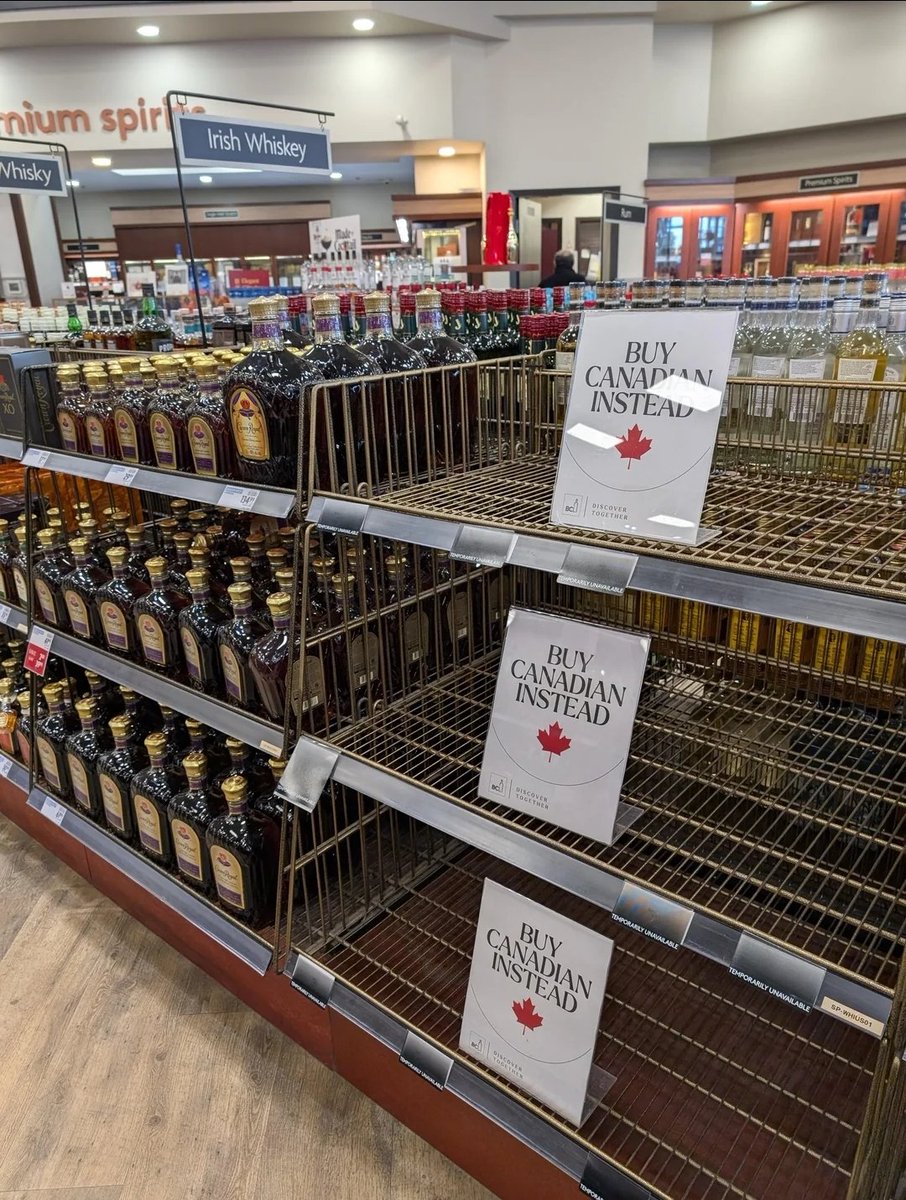 jerrysends69's tweet photo. BC has halted the sale of liquor from US red states. https://t.co/TlNGLzTJHt
