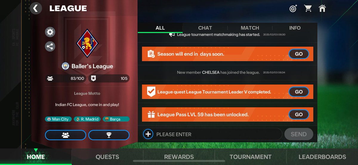 AnjdeepL's tweet photo. @FcBrownYT @Azraelgaming18 @EAFCUniverse24 @FirstHalfYT @khoonigamingg @KJavierFM @minusfcmobile @yashahuja01 Join us! Guaranteed 5k gems every week, along with High rewards, level 59 rn. Join Baller’s League! https://t.co/r15hqwz4dD