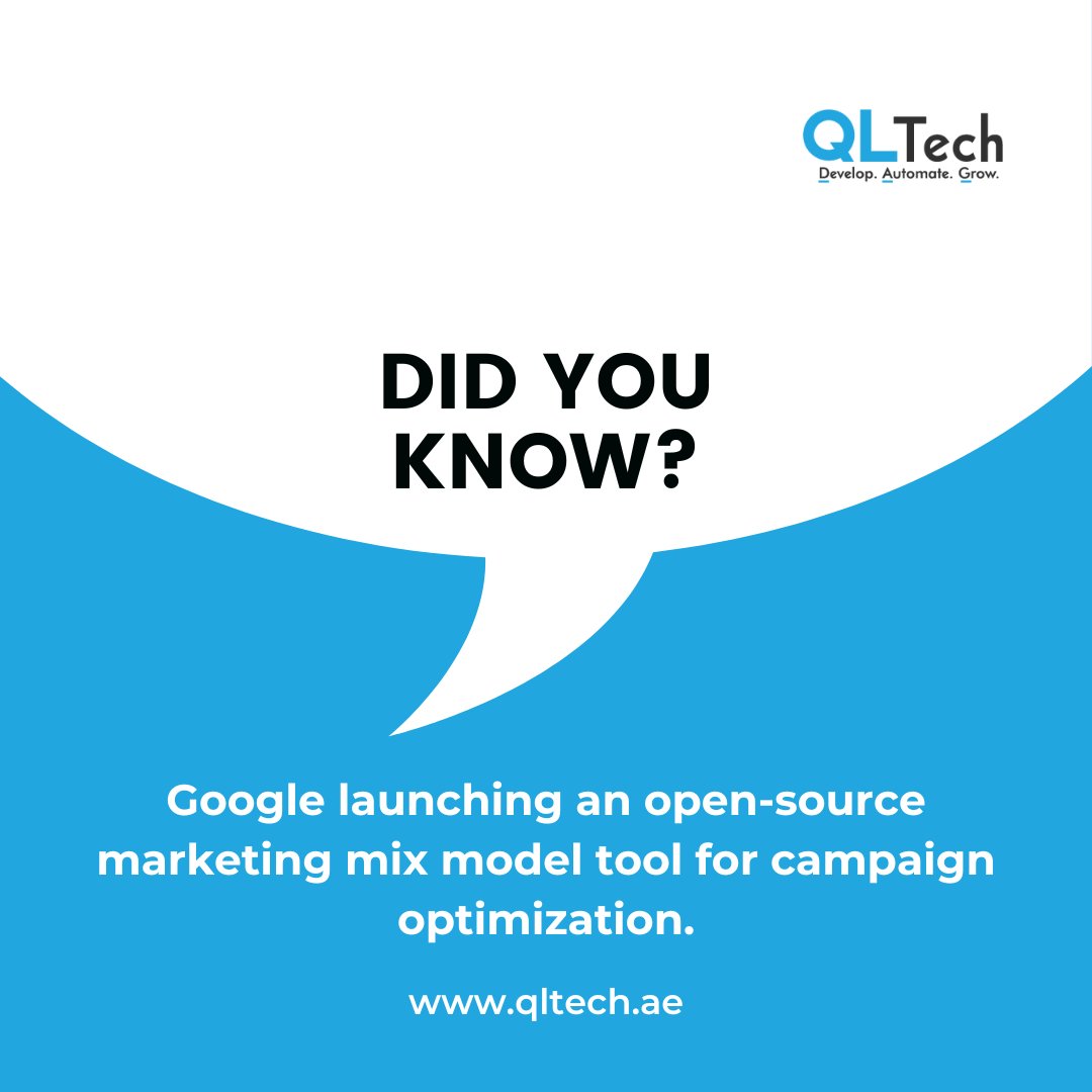 QLTechUAE's tweet photo. Google launches an open-source tool for smarter campaign optimization!
#googlemarketing #campaignboost #datadriven #adoptimization #digitalmarketing https://t.co/YRzJdXUzGU