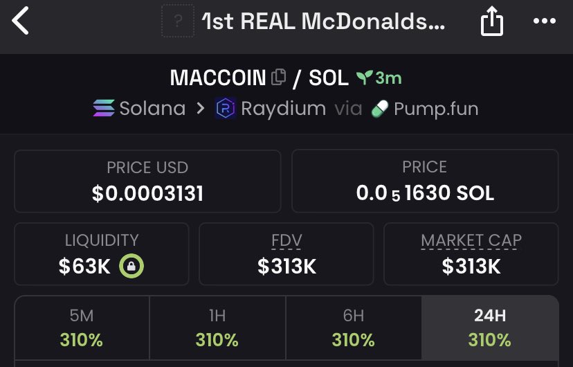 lord_vec's tweet image. So the 1st McDonalds coin came onchain #MACCOIN