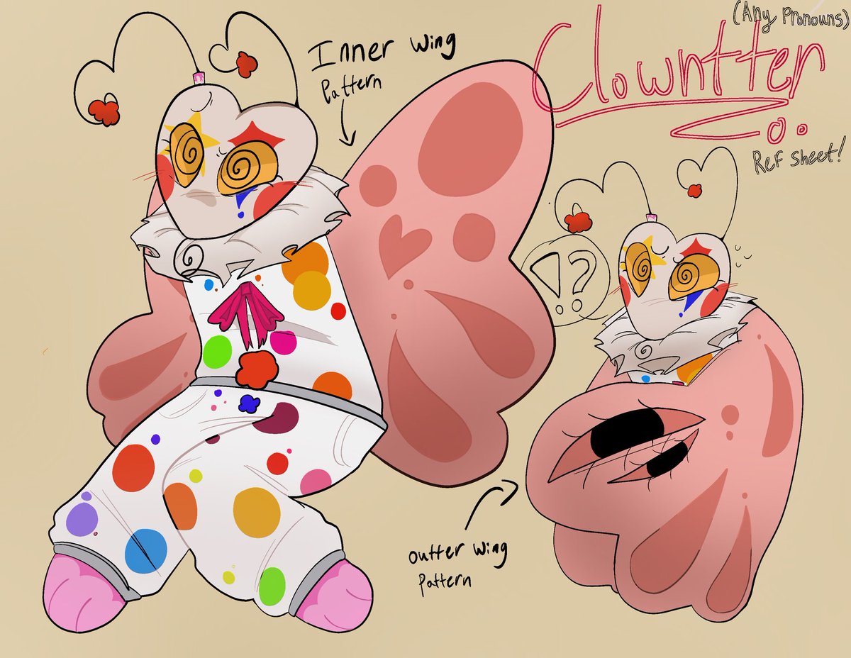 clowntter's tweet image. ..! &amp;lt;3 (Clowntter ref sheet!)