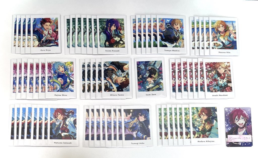 【交換】あんスタ ぱしゃっつ Vol.5 Action 

♡譲→弓弦 スバル 真緒 真 千秋 翠 鉄虎 忍 凪砂 ひなた ゆうた ニキ 宗 薫 アドニス 紅郎 颯馬 友也 なずな 創 光 泉 嵐 夏目 つむぎ 斑

♡求→茨＞＞渉（友人分）

✧渉さんは茨含む場合のみ
✧郵送2:2〜

検索からでもお気軽にお声掛けください