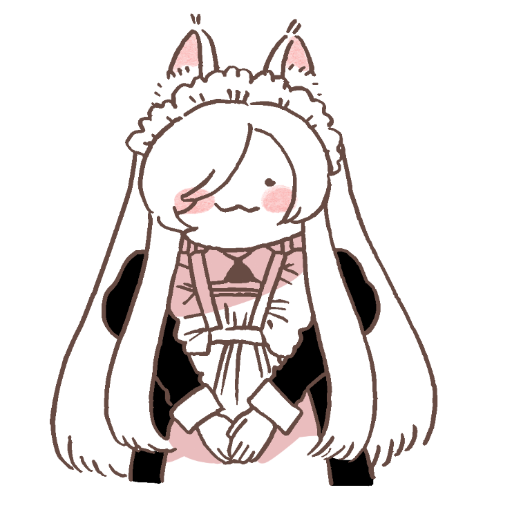 「メイドしろちゃん #おきつねしろちゃん」|キカイニンゲン🦊のイラスト