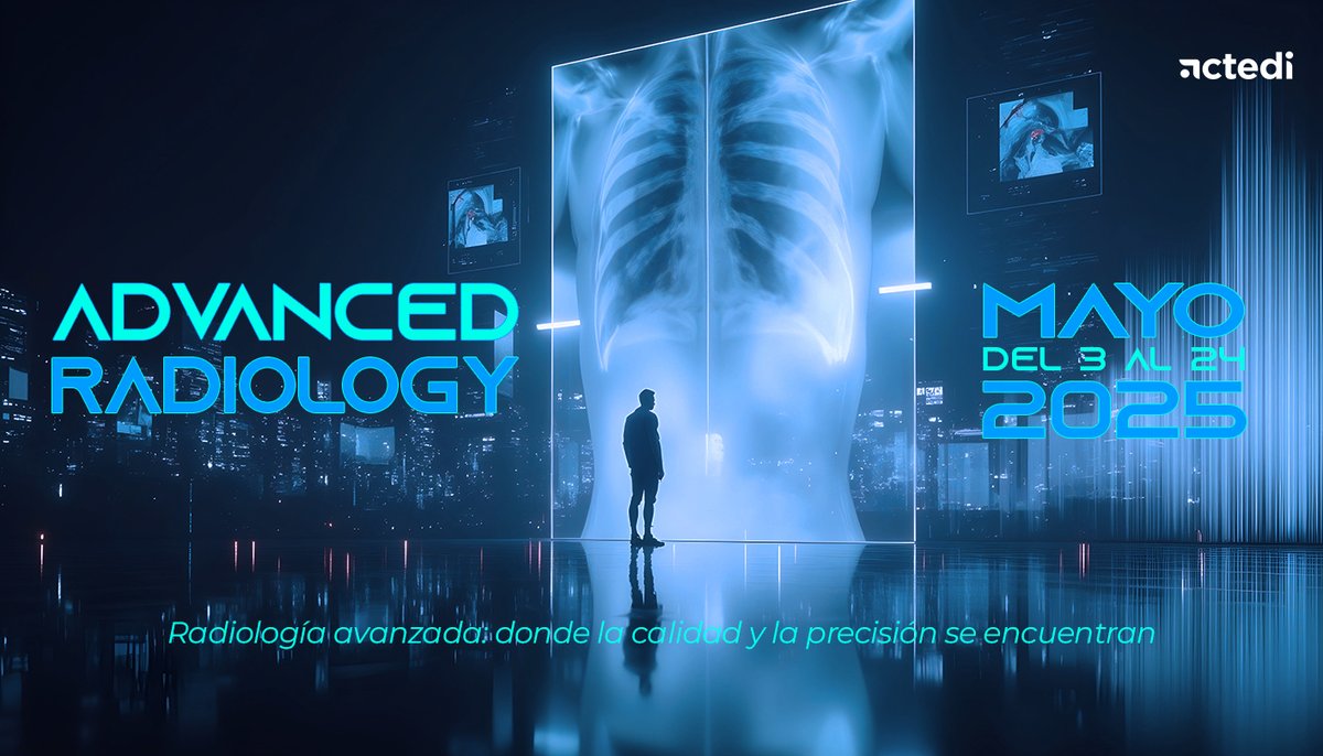 📢 ¡Inscríbete en la 4ª Ed. del Curso de Radiología de Práctica Avanzada! 
🚀 Domina IA, calidad de imagen y protección radiológica con talleres interactivos y análisis de casos reales. 
📅 Mayo 2025. 
🔗 Inscripción: cutt.ly/Me7Cp4XZ #RadiologíaAvanzada #TSID #FoamRad
