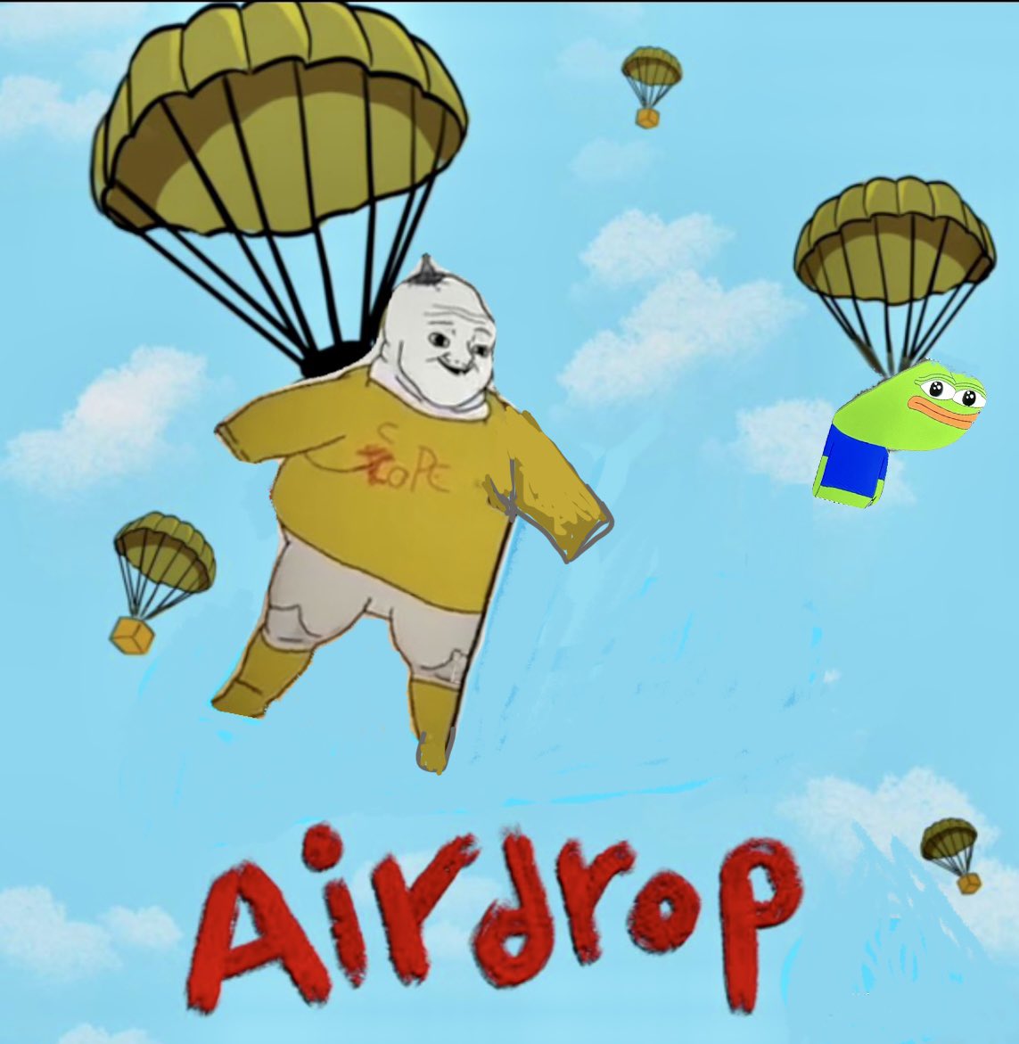 $Cope is Airdropping from the sky to fulfill the copium request from the current cry market conditions 

drop $SOL wallet for airdrop like