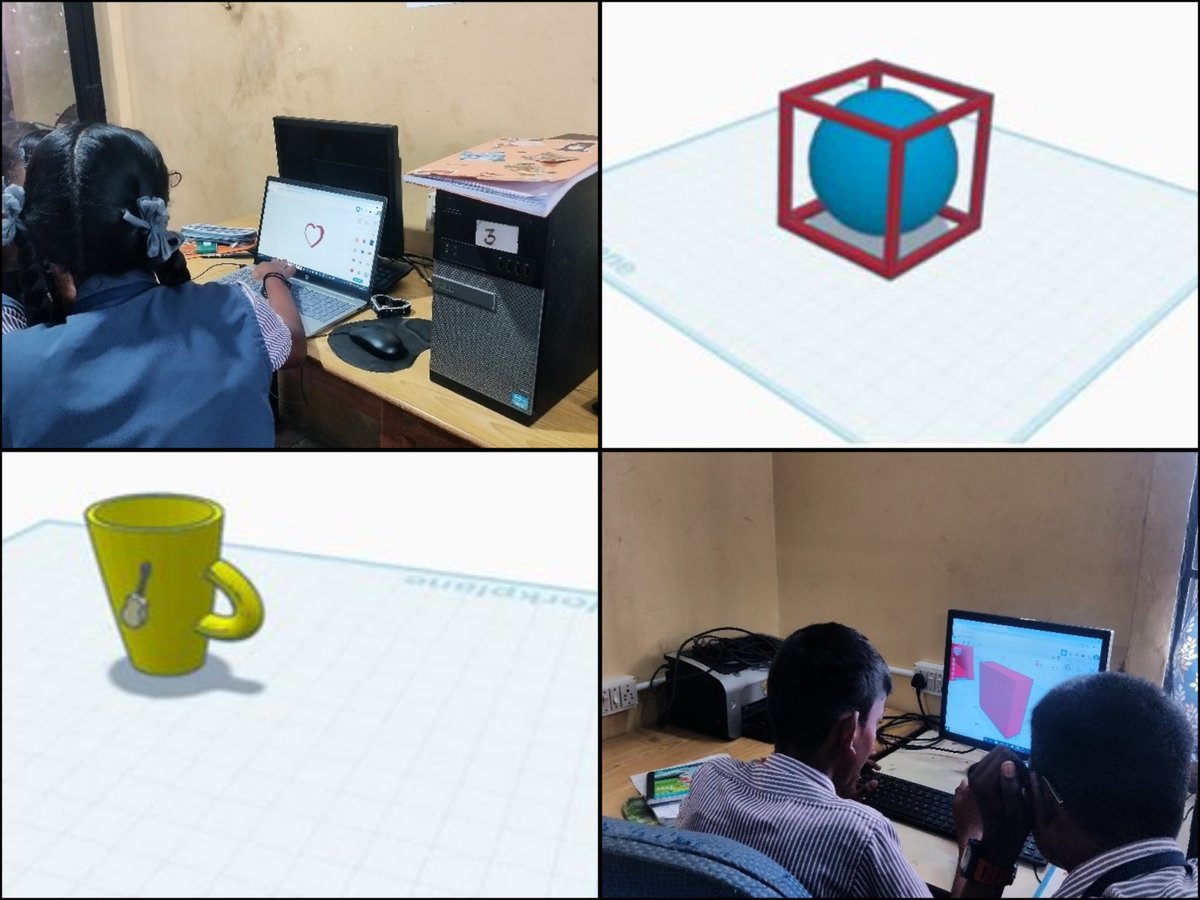 TeachTo_Learn's tweet photo. Thrilled to kick off 3D printing sessions at Sri Sankara Matriculation School, Thoraipakkam! Students impressed us with working models—designing cookie cutters, mugs &amp; more in just two sessions! Excited for more innovations ahead! #IITMadras #3DPrinting #HandsOnLearning https://t.co/osJ33vHQ2q