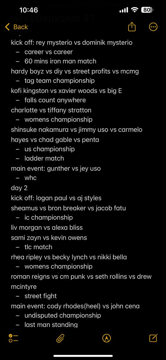 ofchardit's tweet photo. @reigns_era what do u think about this wrestlemania card?? https://t.co/OpWyS3Xcg1