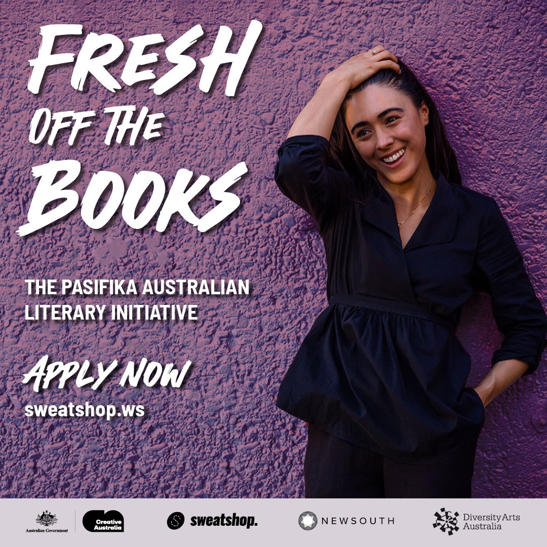 Thank you to all the amazing folks who have supported our transformative new project, Fresh Off The Books: The Pasifika Australian Literary Initiative.

Oceanic storytellers have until February 28th to submit their applications.

More info: sweatshop.ws/fresh-off-the-…