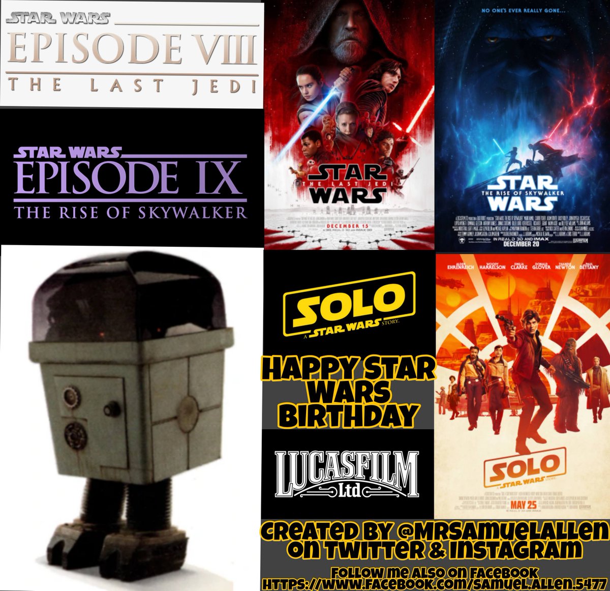 MrSamuelAllen's tweet photo. Happy Birthday to @realjimmyvee, he played R2-D2 in #StarWars #TheForceAwakens, #RogueOneAStarWarsStory, #StarWars #TheLastJedi, #StarWars #EpisodeIX #TheRiseOfSkywalker & MPH-11 in #SoloAStarWarsStory. May he have a good one. #MakeSolo2Happen https://t.co/dkjFSnaigG