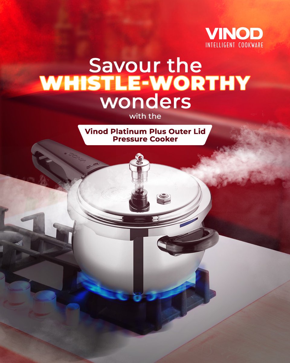 Vinod_Cookware's tweet image. Transform your kitchen into a flavour haven with the Vinod Platinum Plus Outer Lid Pressure Cooker. Make every bite from the delicacy an unforgettable story.

#VinodIntelligentCookware #cookware #CookHealthyCookJaldi #Utensils #intelligentcookingassistant