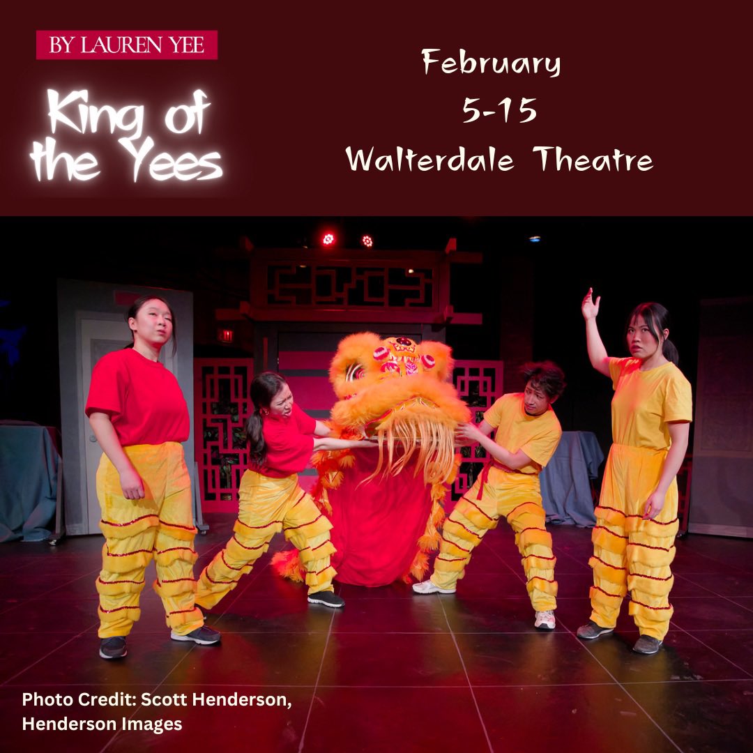 OPENING SOON! 
We already have one performance 
S O L D - O U T online! 
Buy your tickets soon to avoid disappointment! 

KING OF THE YEES
February 5-15
By Lauren Yee
Tickets: showpass.com/o/walterdale-t…
#yegtheatre #kingoftheyees #ChineseStories
