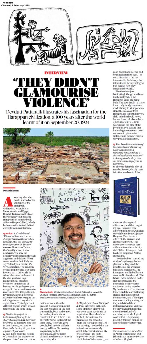 Siyahi (@siyahijaipur) on Twitter photo Why don't the Ramayana and Mahabharata mention trade? And what does Ahimsa teach us about choosing dialogue over debate?
<a href="/devduttmyth/">Devdutt Pattanaik</a> talks about this and much more in his interview with <a href="/patrollate/">Parvati Sharma</a> in The Hindu.
<a href="/HarperCollinsIN/">HarperCollins</a> <a href="/the_hindu/">The Hindu</a> #Ahimsa Why don't the Ramayana and Mahabharata mention trade? And what does Ahimsa teach us about choosing dialogue over debate?
<a href="/devduttmyth/">Devdutt Pattanaik</a> talks about this and much more in his interview with <a href="/patrollate/">Parvati Sharma</a> in The Hindu.
<a href="/HarperCollinsIN/">HarperCollins</a> <a href="/the_hindu/">The Hindu</a> #Ahimsa