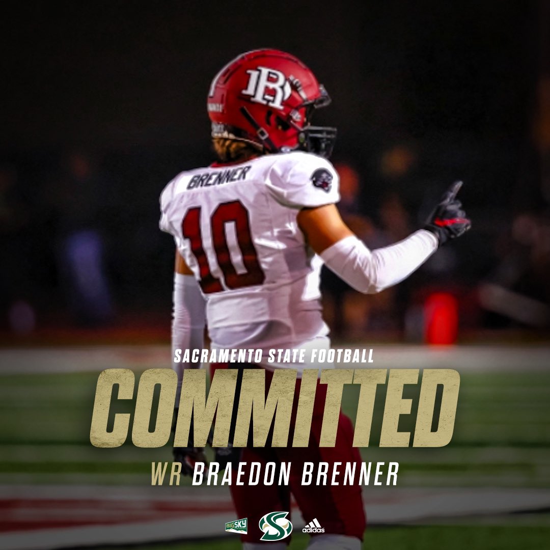 Braedon Brenner (@brennerbraedon) on Twitter photo After visiting Sacramento State University. I’m happy to announce i will be continuing my education and football career at Sacramento State university!!
#StingersUp <a href="/BrennanMarion4/">Coach Marion</a> <a href="/CoachSidKrish/">Sid Krishnamurthi</a> <a href="/CoachKMerch/">Ken Merchant</a> After visiting Sacramento State University. I’m happy to announce i will be continuing my education and football career at Sacramento State university!!
#StingersUp <a href="/BrennanMarion4/">Coach Marion</a> <a href="/CoachSidKrish/">Sid Krishnamurthi</a> <a href="/CoachKMerch/">Ken Merchant</a>