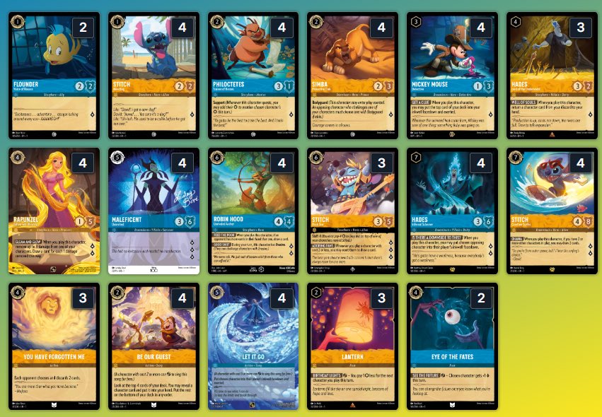 LORCANAデッキレシピ】 サファイア＆アンバー 50人規模の大会で優勝