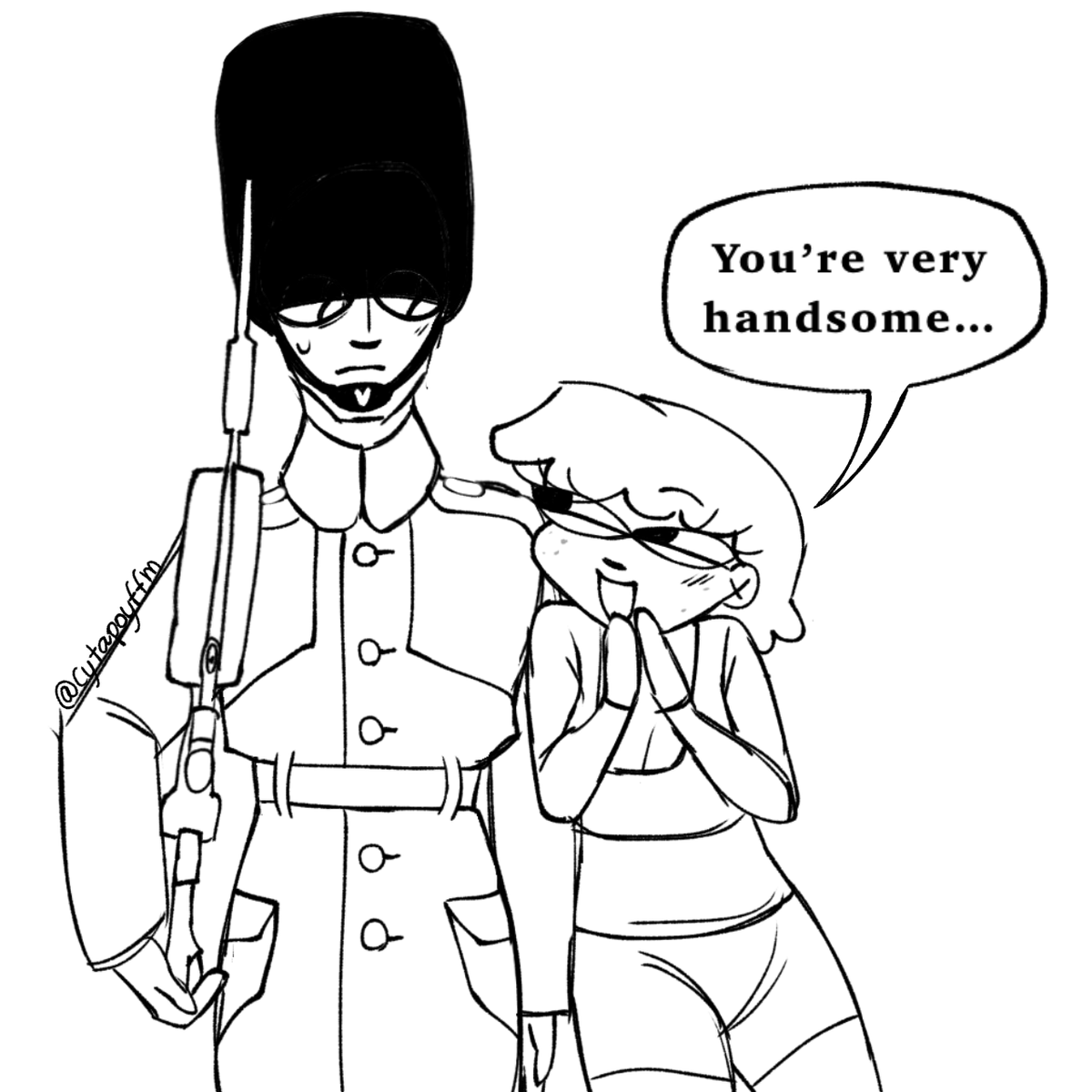 Cytapoyffm's tweet photo. Been obsessed with the royal guards recently. https://t.co/0K8IOoRfxr