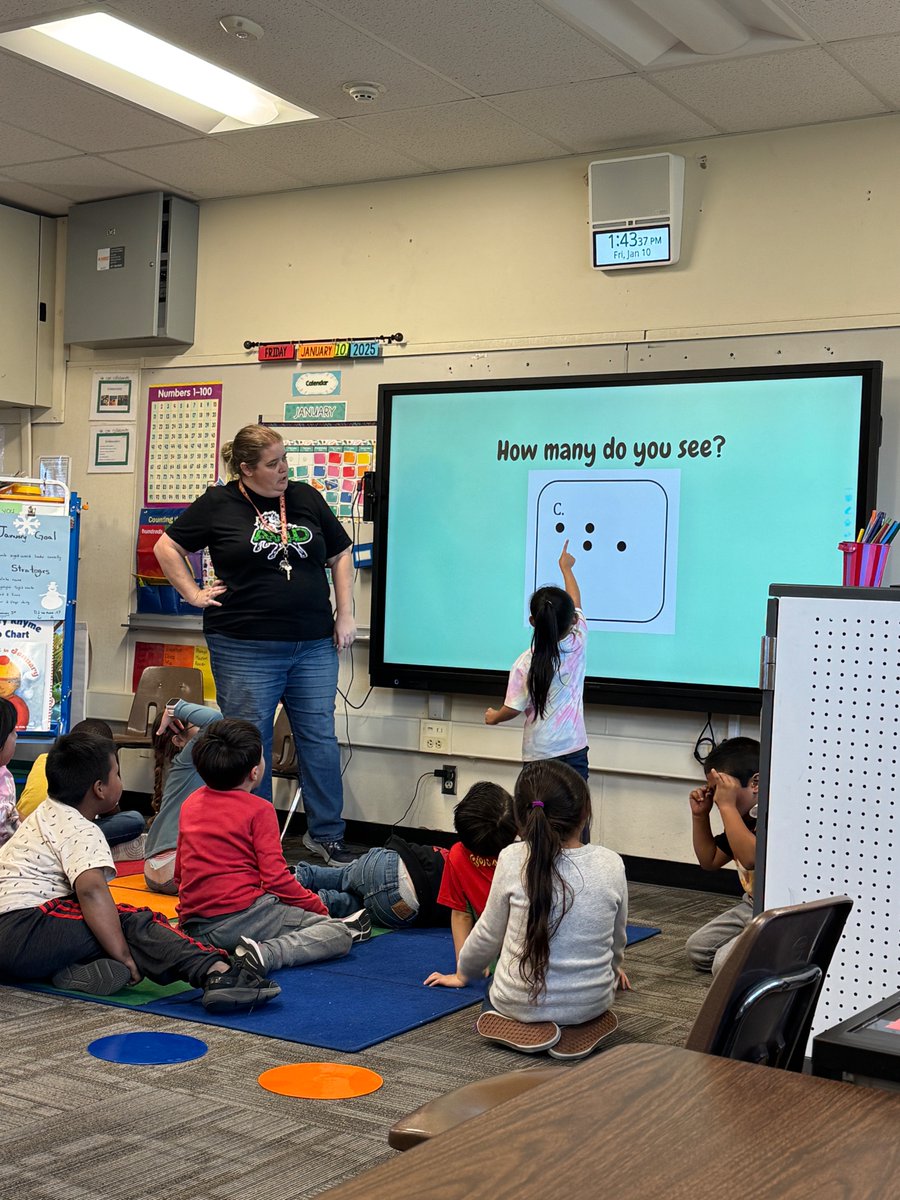 IrvineMathProj's tweet image. Kindergarten teachers in Banning USD are engaging students with Number Talks! Students are eager to share their ideas, explain their thinking, and participate in meaningful math discourse. #IMP #NumberTalk #DotTalk #StudentDiscourse